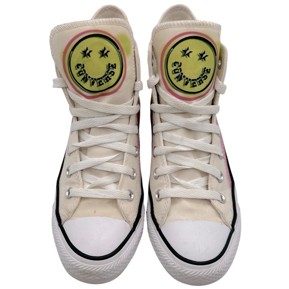 Converse Chuck Taylor Canvas High Tops with Airbrush Graffiti Details W Size 7 - Picture 3 of 9